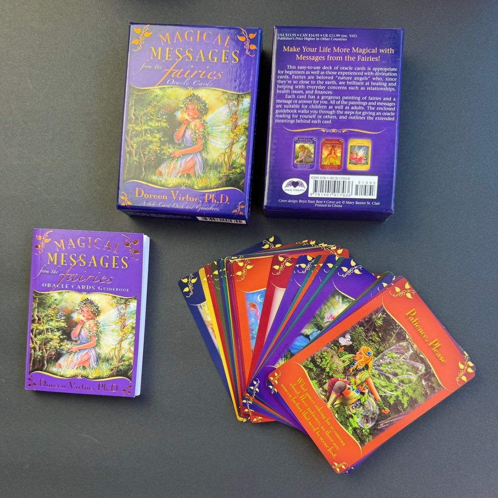 Doreen Virtue Magical Messages from the Fairies Oracle Cards Deck Guidebook Set